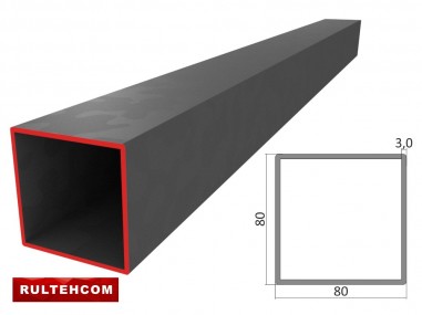 Țeavă profilată 80х80x3,0mm L-6m