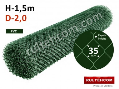 Plasă Rabiț 35х35mm D-2,0mm H-1,5m L-10m PVC