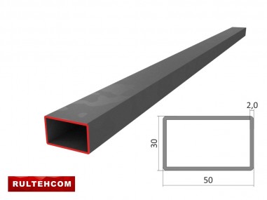 Țeavă profilată 50х30x2,0mm L-6m